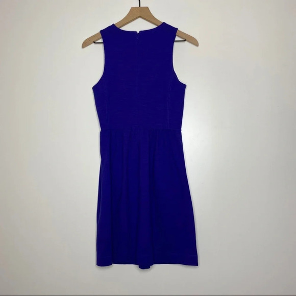 Madewell Fit and Flare Mini Dress in blue - Picture 4 of 5